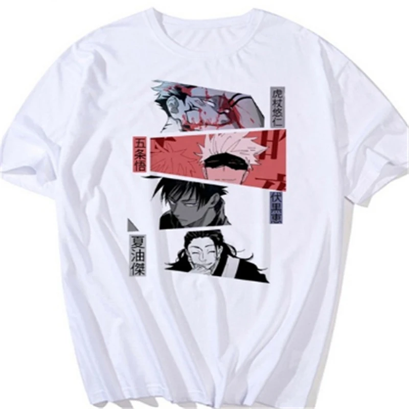 Anime Cartoon Men's T-shirt Harajuku Jiu-Jitsu Kaisen Print Men's And Women's Short-Sleeved Casual Fashion T-Shirt Street Top
Anime Cartoon Men's T-shirt Harajuku Jiu-Jitsu Kaisen Print Men's And Women's Short-Sleeved Casual Fashion T-Shirt Street Top