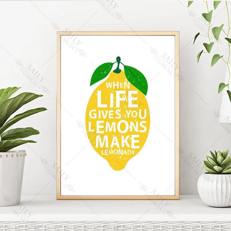 Modern Kitchen Decor Canvas Painting When Life Gives You Lemons Make Lemonades Quotes Art Poster Wall Picture for Living Room
Modern Kitchen Decor Canvas Painting When Life Gives You Lemons Make Lemonades Quotes Art Poster Wall Picture for Living Room