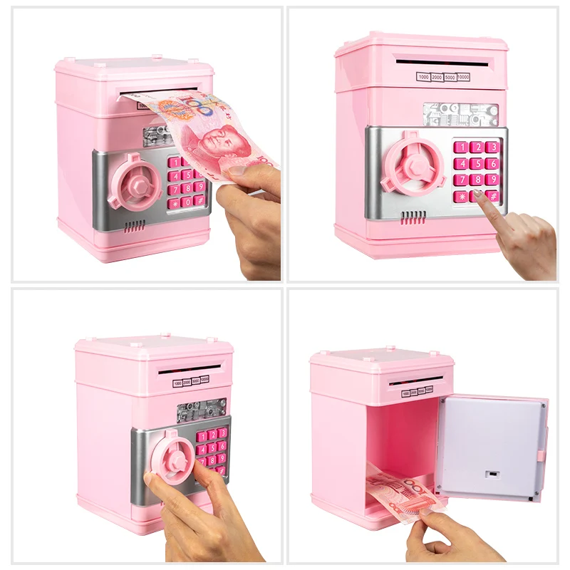 Electronic Piggy Bank ATM Password Money Box Cash Coins Saving Box ATM Bank Safe Box Automatic Deposit Banknote Christmas Gift
Electronic Piggy Bank ATM Password Money Box Cash Coins Saving Box ATM Bank Safe Box Automatic Deposit Banknote Christmas Gift