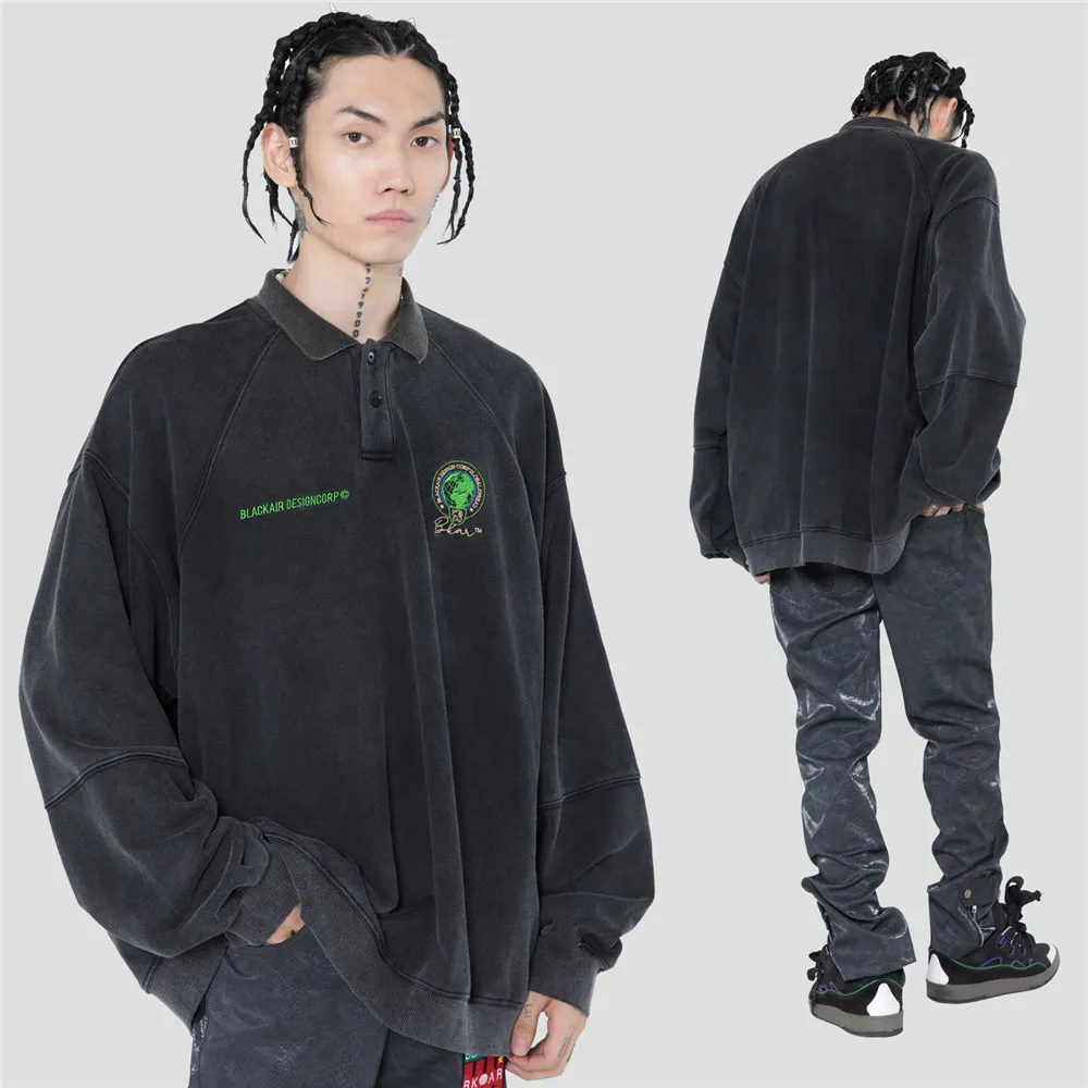 Men's Polo Sweatshirt Hoodie Tops Washed Grey Hip Hop Fashion Streetwear Harajuku Pullover Cotton Spring Autumn Clothing
Men's Polo Sweatshirt Hoodie Tops Washed Grey Hip Hop Fashion Streetwear Harajuku Pullover Cotton Spring Autumn Clothing