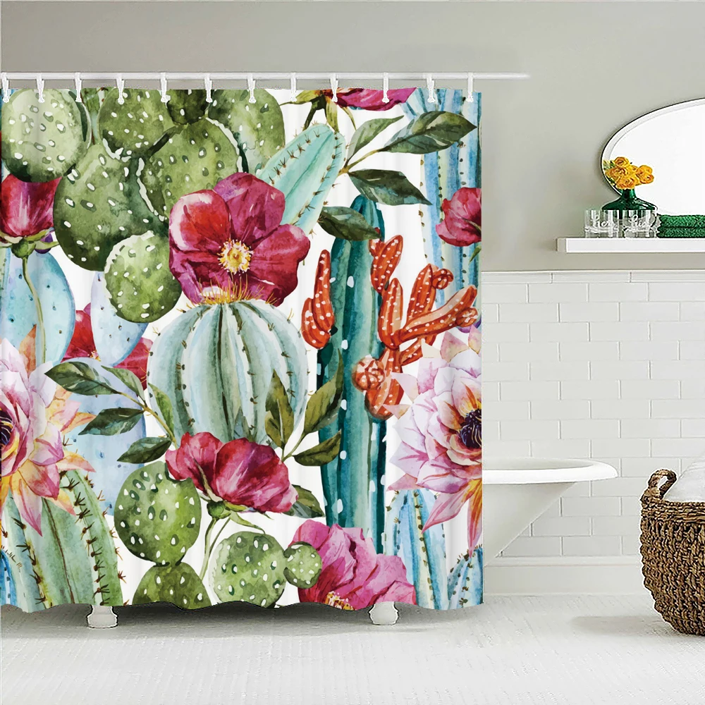 Beautiful Colorful Flower Cactus Plant Printed Shower Curtains Frabic Waterproof Polyester Decor Bath Curtain With Hooks 240x180
Beautiful Colorful Flower Cactus Plant Printed Shower Curtains Frabic Waterproof Polyester Decor Bath Curtain With Hooks 240x180