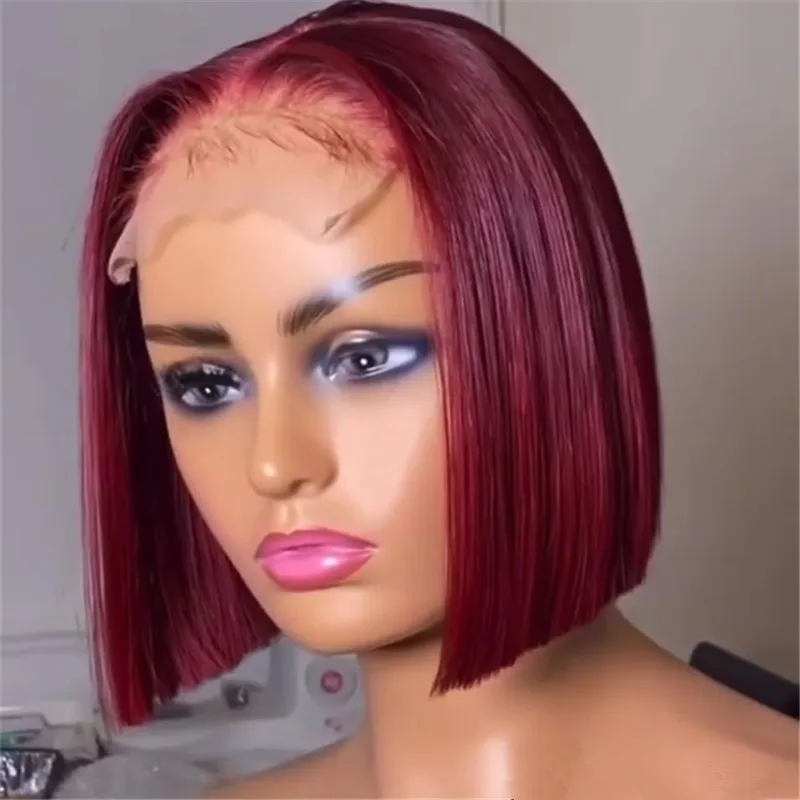 99J Short Bob Lace Front Wig Burgundy for Women Synthetic Bob Wigs Wine red Purple Wig for Party Daily Use Shoulder Length
99J Short Bob Lace Front Wig Burgundy for Women Synthetic Bob Wigs Wine red Purple Wig for Party Daily Use Shoulder Length