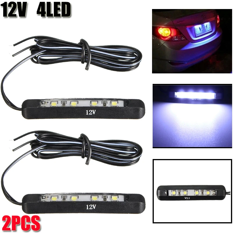 2Pcs 12V Car Motorcycle Led Tiny Rear Number Plate Light Lamps 4 Led Car Number Plate Tail Light License Plate Decoration Light
2Pcs 12V Car Motorcycle Led Tiny Rear Number Plate Light Lamps 4 Led Car Number Plate Tail Light License Plate Decoration Light