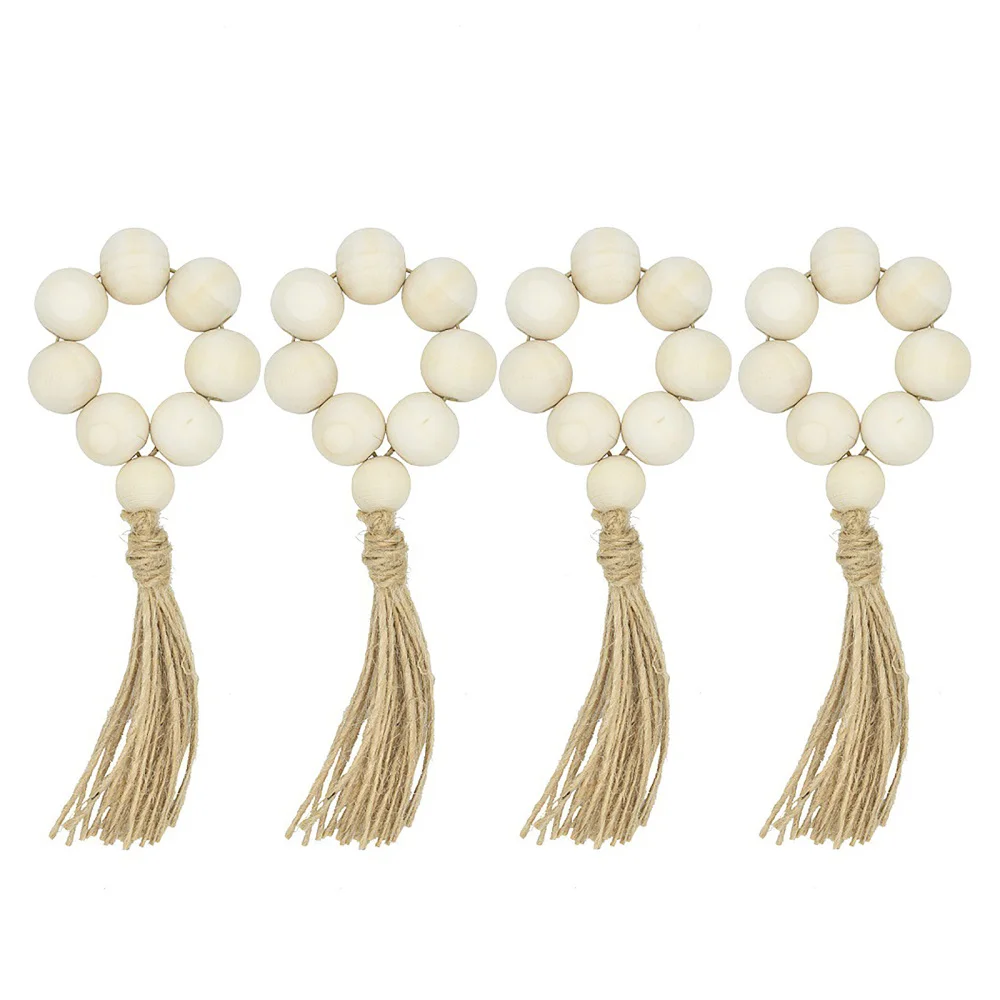 Wedding Home Decor Natural Wood Bead Napkin Rings White Wooden Beads 4pcs Handmade With Tassels
Wedding Home Decor Natural Wood Bead Napkin Rings White Wooden Beads 4pcs Handmade With Tassels