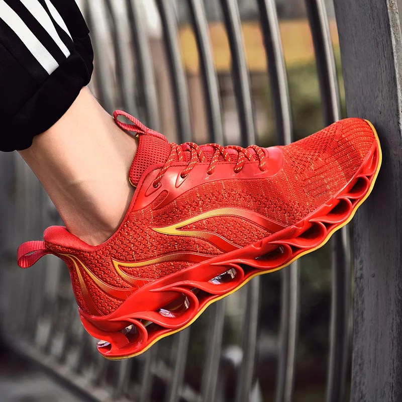 New Men Blade Sneakers Breathable Running Shoes Fashion Anti skid Damping Outdoor Training Athletic Shoes Zapatillas Big Size
New Men Blade Sneakers Breathable Running Shoes Fashion Anti skid Damping Outdoor Training Athletic Shoes Zapatillas Big Size