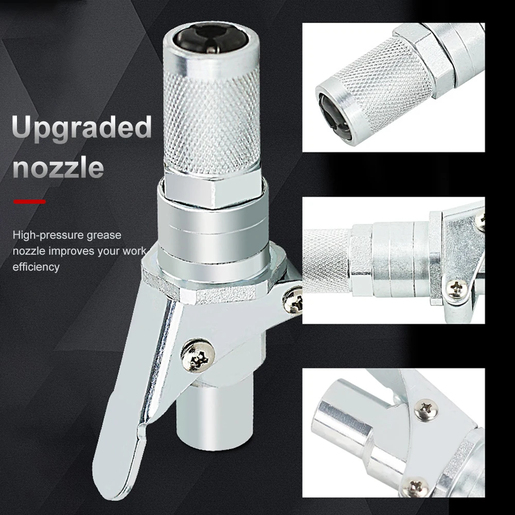 Grease Gun Adapter Gun Lock Grease Coupler Quick Release Lock On Coupling End 1/8” NPT Sae & Metric Zerk Fitting
Grease Gun Adapter Gun Lock Grease Coupler Quick Release Lock On Coupling End 1/8” NPT Sae & Metric Zerk Fitting