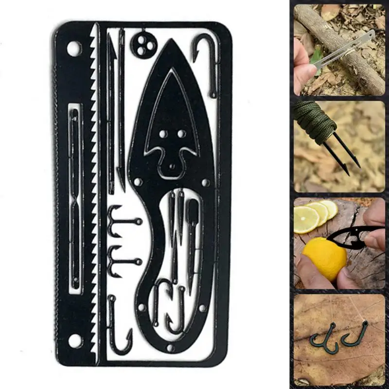 Outdoor EDC Stainless Steel Fishing Hook Card Portable Fishing And Hunting Multi-function Tool Card EDC Camping Survival Card
Outdoor EDC Stainless Steel Fishing Hook Card Portable Fishing And Hunting Multi-function Tool Card EDC Camping Survival Card