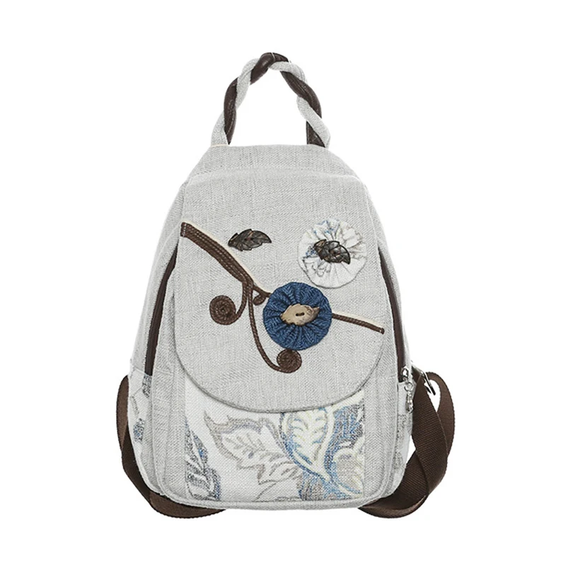 Vintage Cotton Linen Backpacks Women Lightweight Canvas Backpacks Handle Mini Rucksacks Girls Ethnic Hand Woven Applique Bags
Vintage Cotton Linen Backpacks Women Lightweight Canvas Backpacks Handle Mini Rucksacks Girls Ethnic Hand Woven Applique Bags