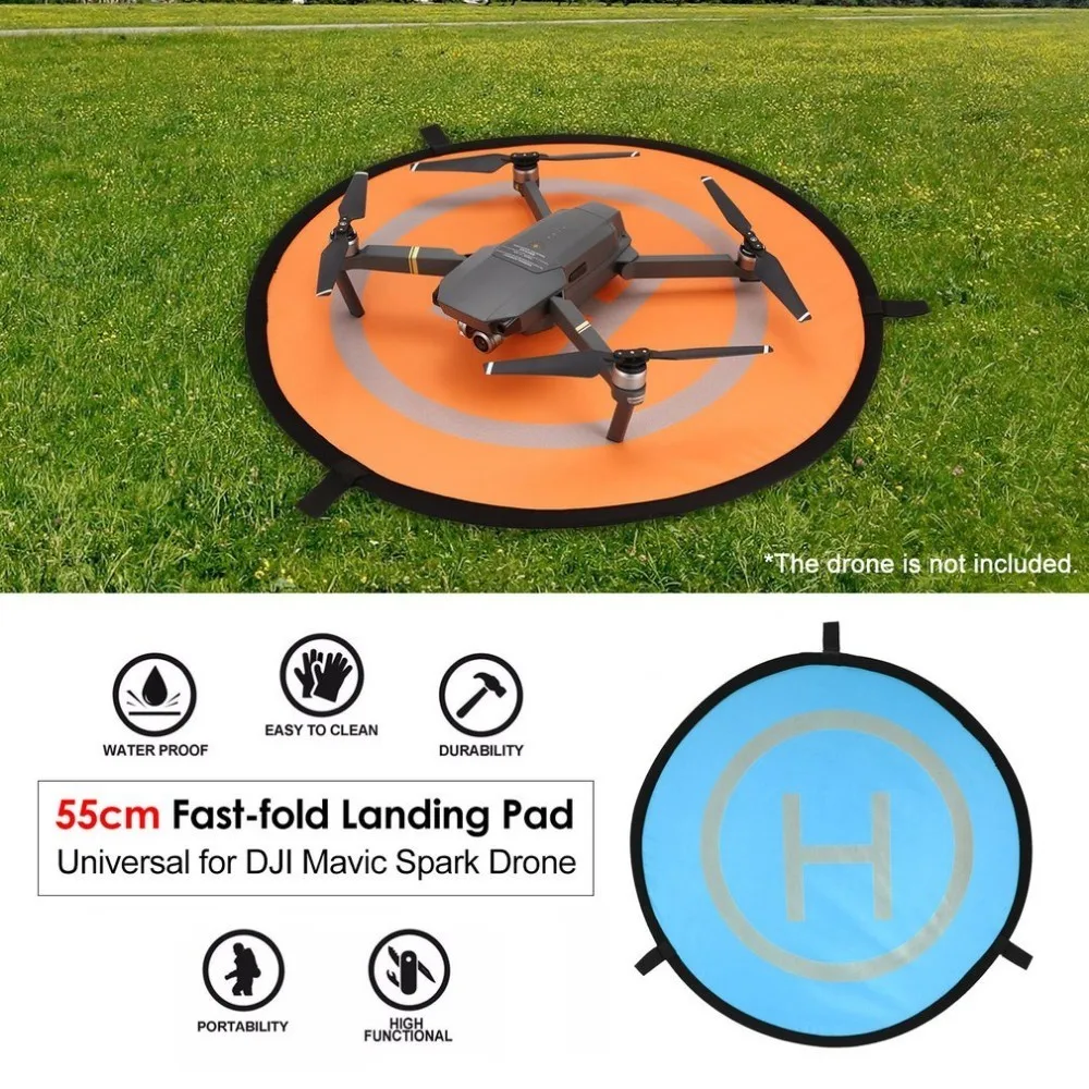Fast-fold Landing Pad 55cm 75cm 110cm Universal FPV Drone Parking Apron Pad For DJI Spark Mavic Pro Drone Phantom 4 accessories
Fast-fold Landing Pad 55cm 75cm 110cm Universal FPV Drone Parking Apron Pad For DJI Spark Mavic Pro Drone Phantom 4 accessories