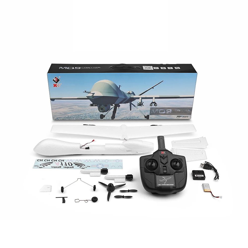 WLtoys XK A110 MQ-9 RC Airplane 2.4G 565mm 3CH EPP DIY Glider Racing Helicopters Fixed Wing Aircraft Outdoor Toys for Kids Adult
WLtoys XK A110 MQ-9 RC Airplane 2.4G 565mm 3CH EPP DIY Glider Racing Helicopters Fixed Wing Aircraft Outdoor Toys for Kids Adult