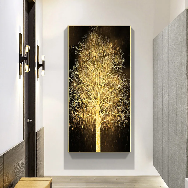 Modern Golden Rich Tree Landscape Painting Canvas Gold Art Posters and Prints for Living Room Home Decoration No Frame
Modern Golden Rich Tree Landscape Painting Canvas Gold Art Posters and Prints for Living Room Home Decoration No Frame