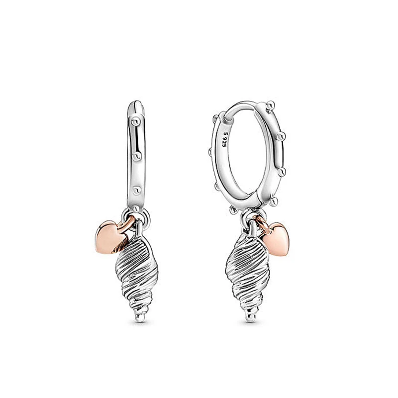 100% 925 Sterling Silver Heart & Conch Shell Screw Pan Earrings 2020 Woman Fashion Diy Jewelry Mother's Day
100% 925 Sterling Silver Heart & Conch Shell Screw Pan Earrings 2020 Woman Fashion Diy Jewelry Mother's Day