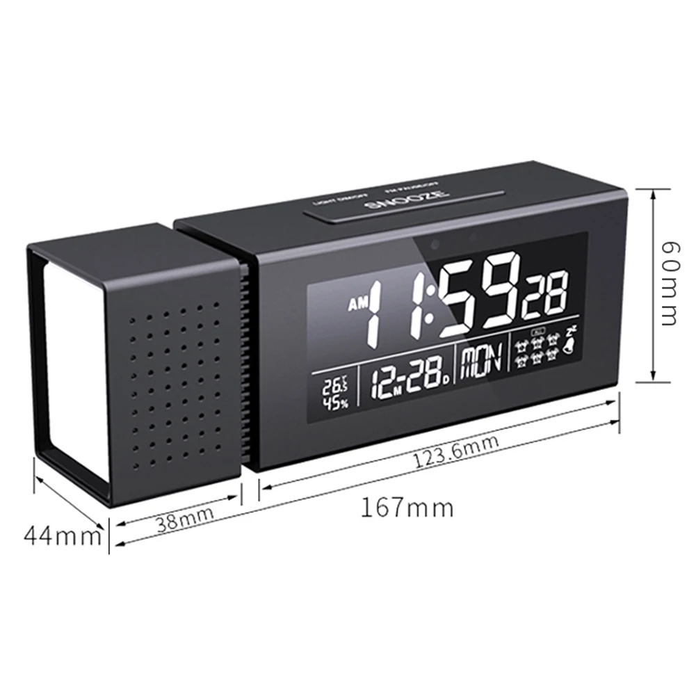 LED Display Digital Clock Motion Sensor 7 Color Dimmable Night Light USB/Battery 6 Settings with Snooze Temp/RH Monitor FM Radio
LED Display Digital Clock Motion Sensor 7 Color Dimmable Night Light USB/Battery 6 Settings with Snooze Temp/RH Monitor FM Radio