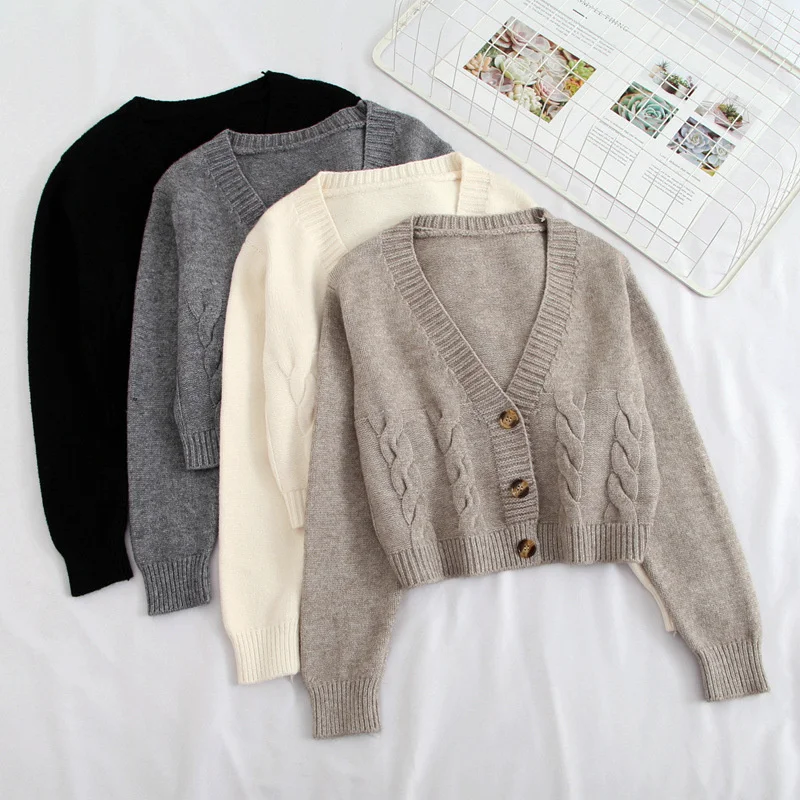 Spring And Autumn New Twist Hot Girl Style Sweater Coat Short Loose Sweater Cardigan Women's Clothing Fashion Ladies Tops Street
Spring And Autumn New Twist Hot Girl Style Sweater Coat Short Loose Sweater Cardigan Women's Clothing Fashion Ladies Tops Street