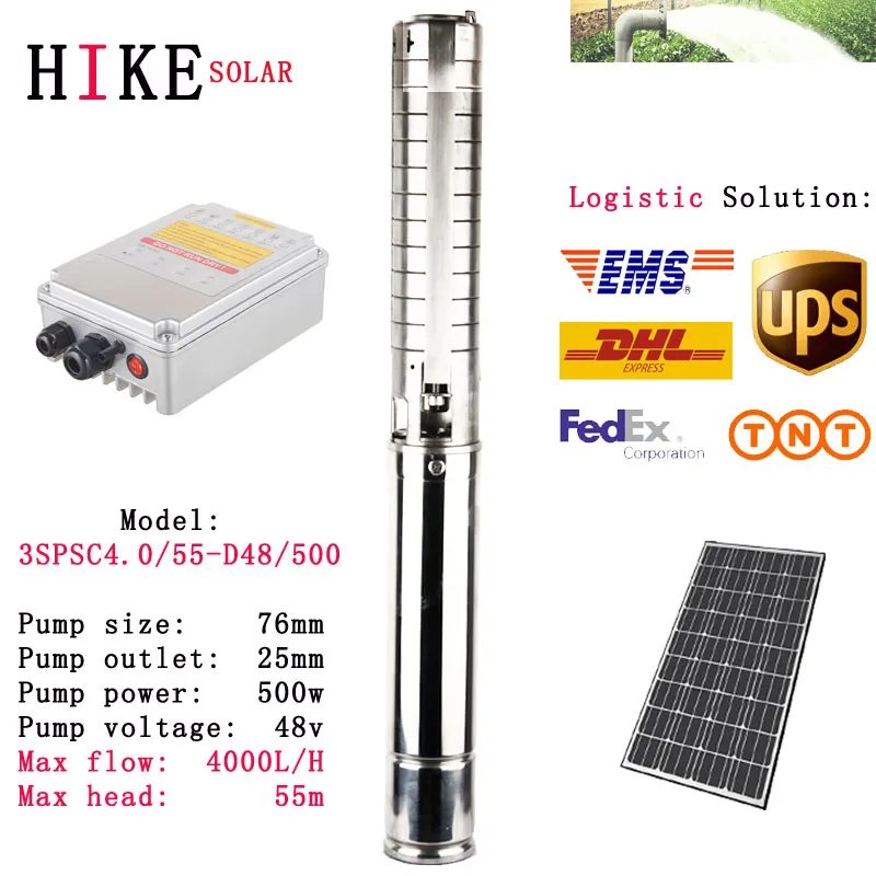 Hike солнечное оборудование 48V DC 3 "0.8hp dc солнечный насос для подземного водяной насос на солнечной батарее система 3SPSC4.0/55-D48/500
Hike солнечное оборудование 48V DC 3 "0.8hp dc солнечный насос для подземного водяной насос на солнечной батарее система 3SPSC4.0/55-D48/500