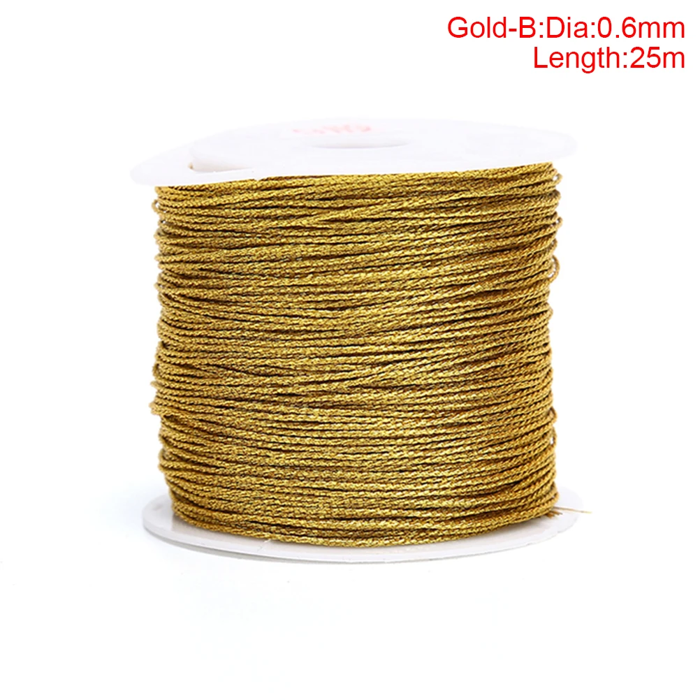 Nylon Cord Thread Chinese Knot Macrame Cord Bracelet Braided String DIY Tassels Beading String Thread 25m 40m