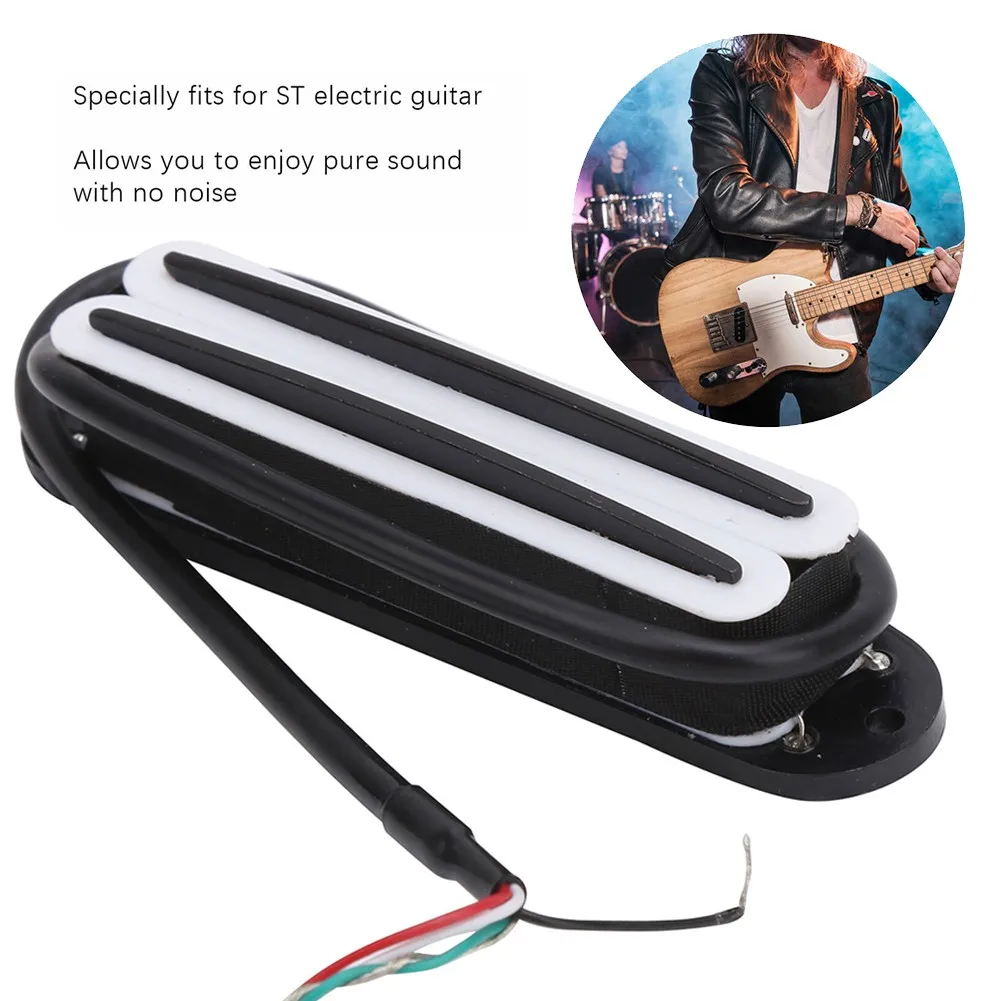 Magnetic Pickup Twin‑Coil Dual Rail Double Track Neck Humbucker For ST Electric Guitar 3.3x0.9x0.8in Collect Amplify The Sound
Magnetic Pickup Twin‑Coil Dual Rail Double Track Neck Humbucker For ST Electric Guitar 3.3x0.9x0.8in Collect Amplify The Sound