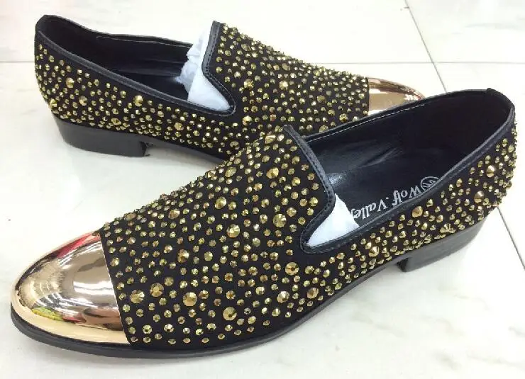 New style Round Toes slip on High top Casual shoes Men Genuine Leather Loafers Fashion Rhinestone Bling Party shoes Male
New style Round Toes slip on High top Casual shoes Men Genuine Leather Loafers Fashion Rhinestone Bling Party shoes Male