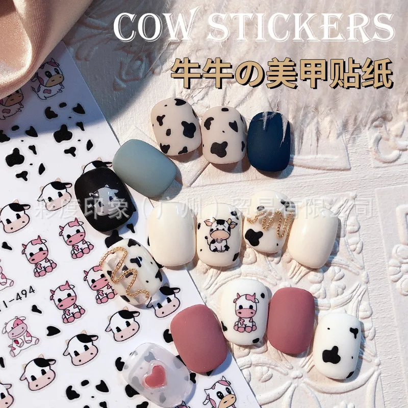 Japanese Nail Cute Cow Sticker Cow Speckled Small Pattern Nail Decoration 3D Back Glue Diy Nail Decal
Japanese Nail Cute Cow Sticker Cow Speckled Small Pattern Nail Decoration 3D Back Glue Diy Nail Decal