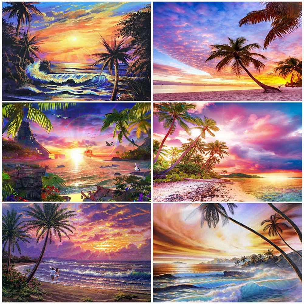 Diy 5d Full Diamond Cross Stitch Kit Landscape Seaside Sunset Coconut Tree Diamond Painting Art Mosaic Decoration Hobby Gift
Diy 5d Full Diamond Cross Stitch Kit Landscape Seaside Sunset Coconut Tree Diamond Painting Art Mosaic Decoration Hobby Gift