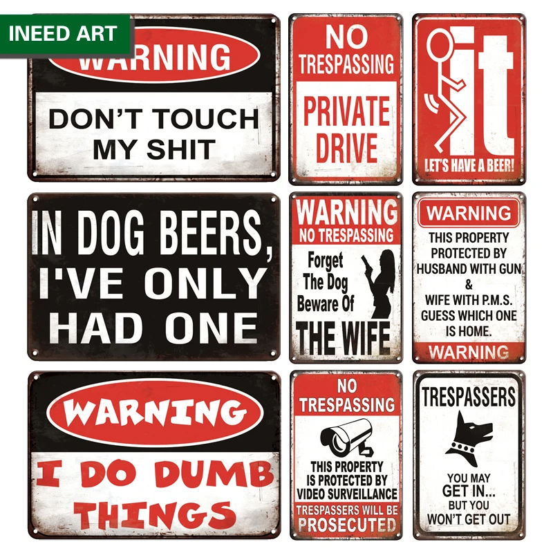 Vintage Trespassing Warning Metal Poster Tin Sign Retro Public Caution Wall Stickers Wall Decoration Yard Home Decor
Vintage Trespassing Warning Metal Poster Tin Sign Retro Public Caution Wall Stickers Wall Decoration Yard Home Decor