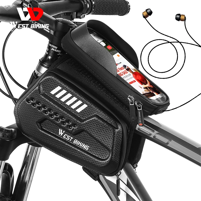 WEST BIKING Bicycle Bag Front Frame MTB Bike Bilateral Bag Waterproof Touch Screen Handlebar Top Tube Phone Bag Cycling Supplies
WEST BIKING Bicycle Bag Front Frame MTB Bike Bilateral Bag Waterproof Touch Screen Handlebar Top Tube Phone Bag Cycling Supplies