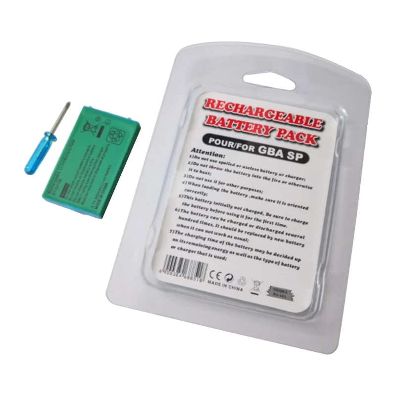 R91A Tool Kit Compatible with Gameboy Advance GBA SP, Rechargeable Li-ion Battery, 3.7V, 850mAh Large Capacity
R91A Tool Kit Compatible with Gameboy Advance GBA SP, Rechargeable Li-ion Battery, 3.7V, 850mAh Large Capacity