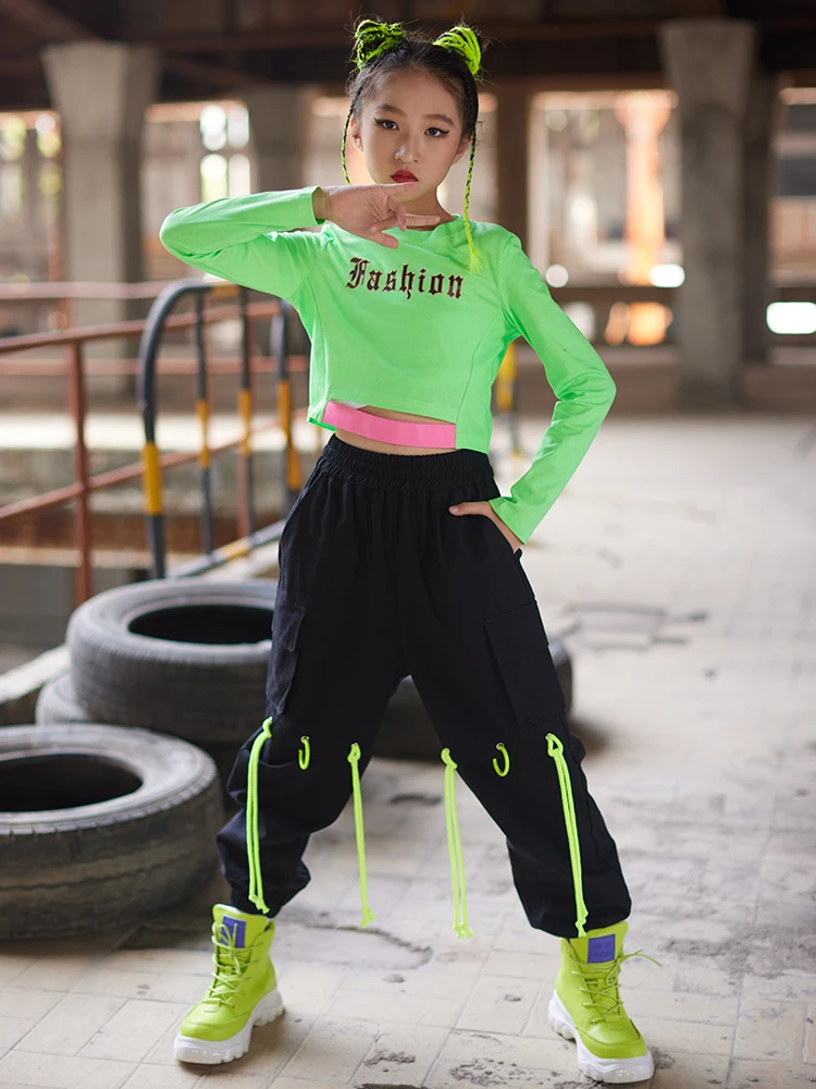 2021 New Kids Jazz Modern Dance Costumes Green Long Sleeved Loos Pant Suit Street Dance Wear Hip Hop Dance Rave Clothes DN10324
2021 New Kids Jazz Modern Dance Costumes Green Long Sleeved Loos Pant Suit Street Dance Wear Hip Hop Dance Rave Clothes DN10324