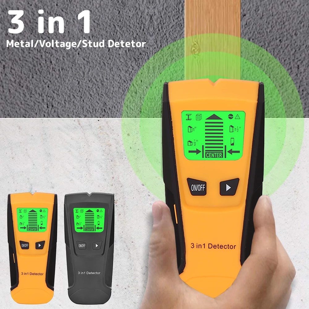 Metal Wood Detector 3 in 1 Stud Finder LCD Screen Precise Position Stud Sensor Thickness Measuring Instruments Wall Beam Scanner
Metal Wood Detector 3 in 1 Stud Finder LCD Screen Precise Position Stud Sensor Thickness Measuring Instruments Wall Beam Scanner