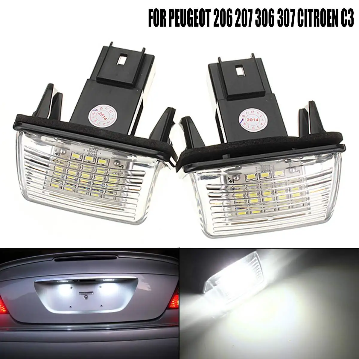 Светодиодные лампы для номерного знака 18SMD для маркировки 206 207 306 307 406 C3 C4 C5, 2 светодиодный т.
Светодиодные лампы для номерного знака 18SMD для маркировки 206 207 306 307 406 C3 C4 C5, 2 светодиодный т.