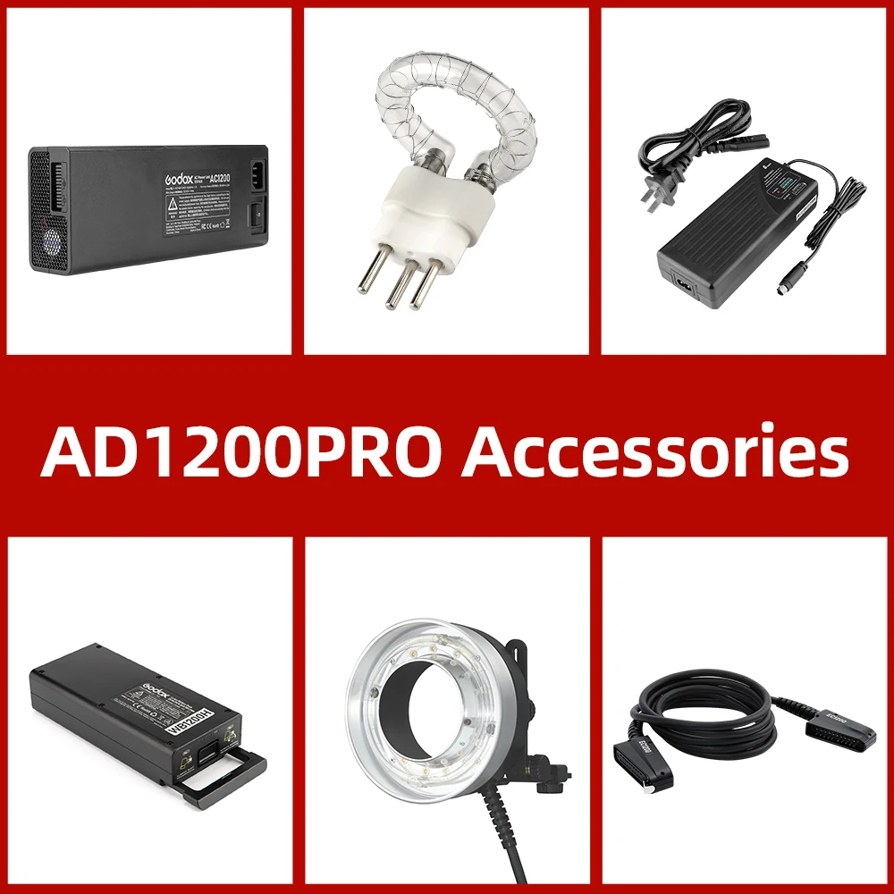 Godox AC1200 Adapter EC1200 Extension Cord R1200 Ring Flash Head AD1200PRO Tube WB1200H Flash Accessories for AD1200PRO Flash
Godox AC1200 Adapter EC1200 Extension Cord R1200 Ring Flash Head AD1200PRO Tube WB1200H Flash Accessories for AD1200PRO Flash