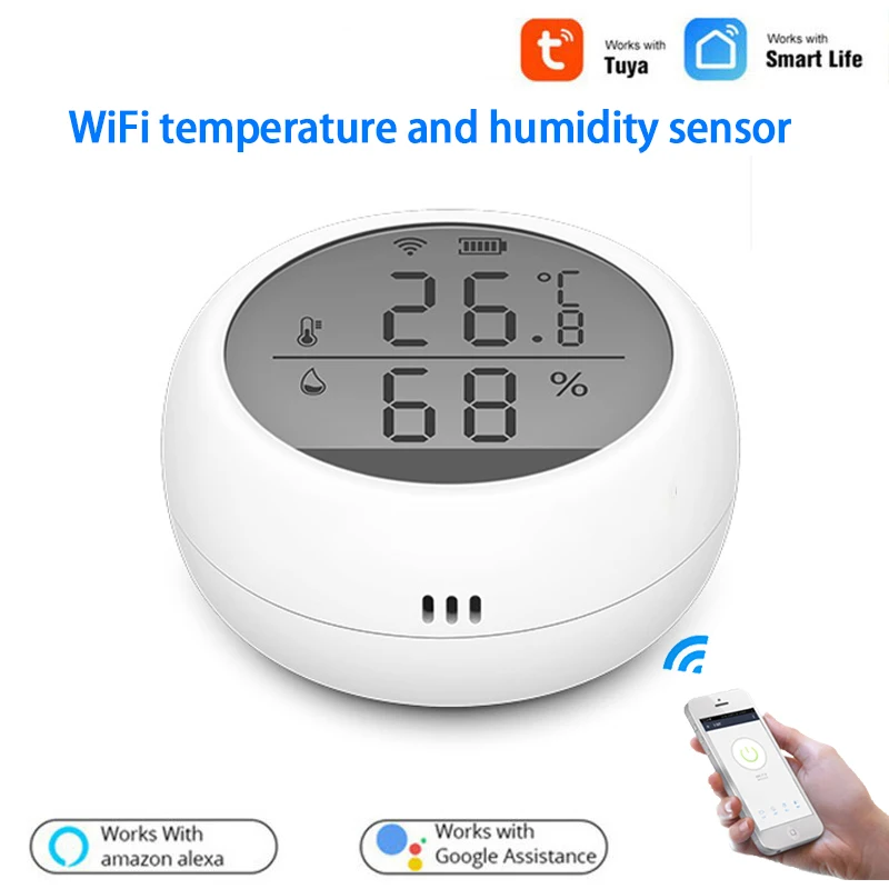 Датчик температуры и влажности Tuya Wi-Fi + Bluetooth, комнатный гигрометр-термометр с ЖК-дисплеем, Alexa Google Home
Датчик температуры и влажности Tuya Wi-Fi + Bluetooth, комнатный гигрометр-термометр с ЖК-дисплеем, Alexa Google Home