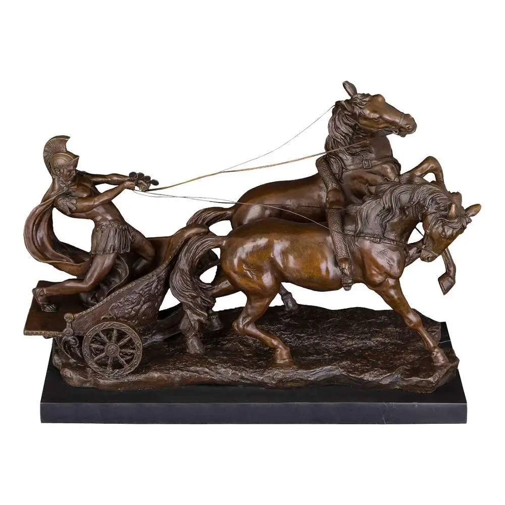 Ivoriqu DS-118 Bronze Sculpture Western Medieval Soldier Driving Chariot Statue Antique Metal Warrior Figurine Museum home Decor
Ivoriqu DS-118 Bronze Sculpture Western Medieval Soldier Driving Chariot Statue Antique Metal Warrior Figurine Museum home Decor