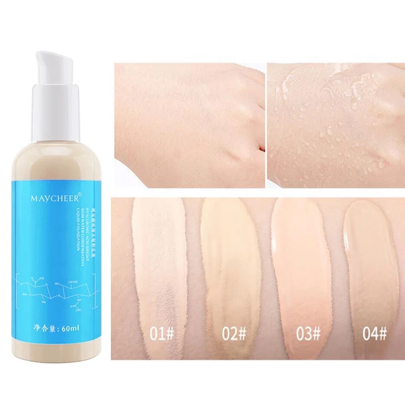 

For Face Whitening Brightening Hydrating Concealer Dry Skin Foundation 60ml Hyaluronic Acid BB Cream Liquid Foundation Skin Care