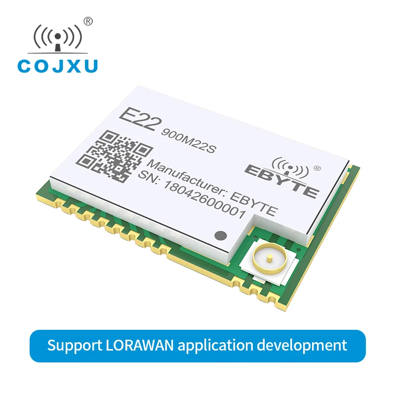 SX1262 LORAWAN Wireless Module 868MHz Wireless Transceiver E22-900M22S SPI SMD 915MHz Transmitter Receiver rf LoRa Module
SX1262 LORAWAN Wireless Module 868MHz Wireless Transceiver E22-900M22S SPI SMD 915MHz Transmitter Receiver rf LoRa Module