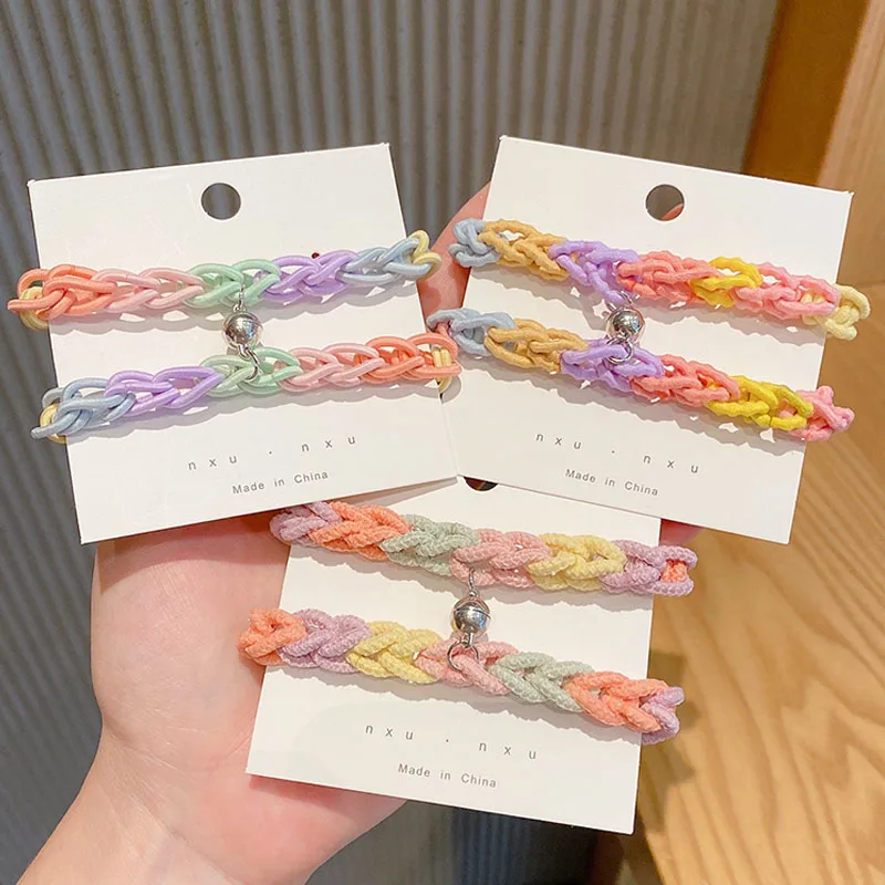 2Pcs Rainbow Hair Rope Braid Magnet Attract Couple Bracelet Friendship Jewelry Adjustable Braided Rope Bangle for Women Men
2Pcs Rainbow Hair Rope Braid Magnet Attract Couple Bracelet Friendship Jewelry Adjustable Braided Rope Bangle for Women Men