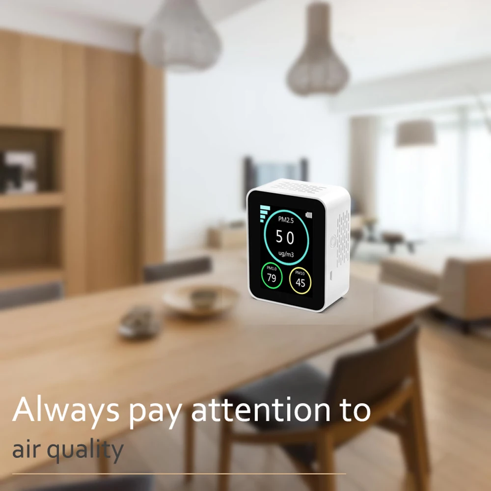 Air Quality Monitor Detector Gas Analyzer TFT Color Screen PM2.5 PM1.0 Haze Particle Detectors Instrument Air Quality Monitor
Air Quality Monitor Detector Gas Analyzer TFT Color Screen PM2.5 PM1.0 Haze Particle Detectors Instrument Air Quality Monitor