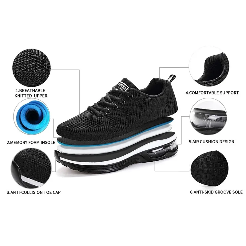 Fashion Sneakers Women Breathable Mesh Sport Shoes Air Cushion Running Shoes for Women Casual Lightweight Jogging Fitness Shoes
Fashion Sneakers Women Breathable Mesh Sport Shoes Air Cushion Running Shoes for Women Casual Lightweight Jogging Fitness Shoes