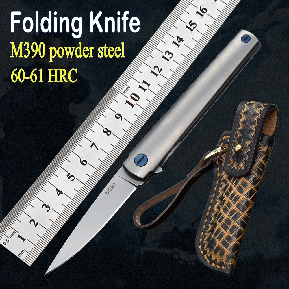 M390 Folding Knife Titanium Alloy Mini Handle Sharp High Hardness Outdoor Defense Hunting Survival Tactics Fishing Tools EDC
M390 Folding Knife Titanium Alloy Mini Handle Sharp High Hardness Outdoor Defense Hunting Survival Tactics Fishing Tools EDC