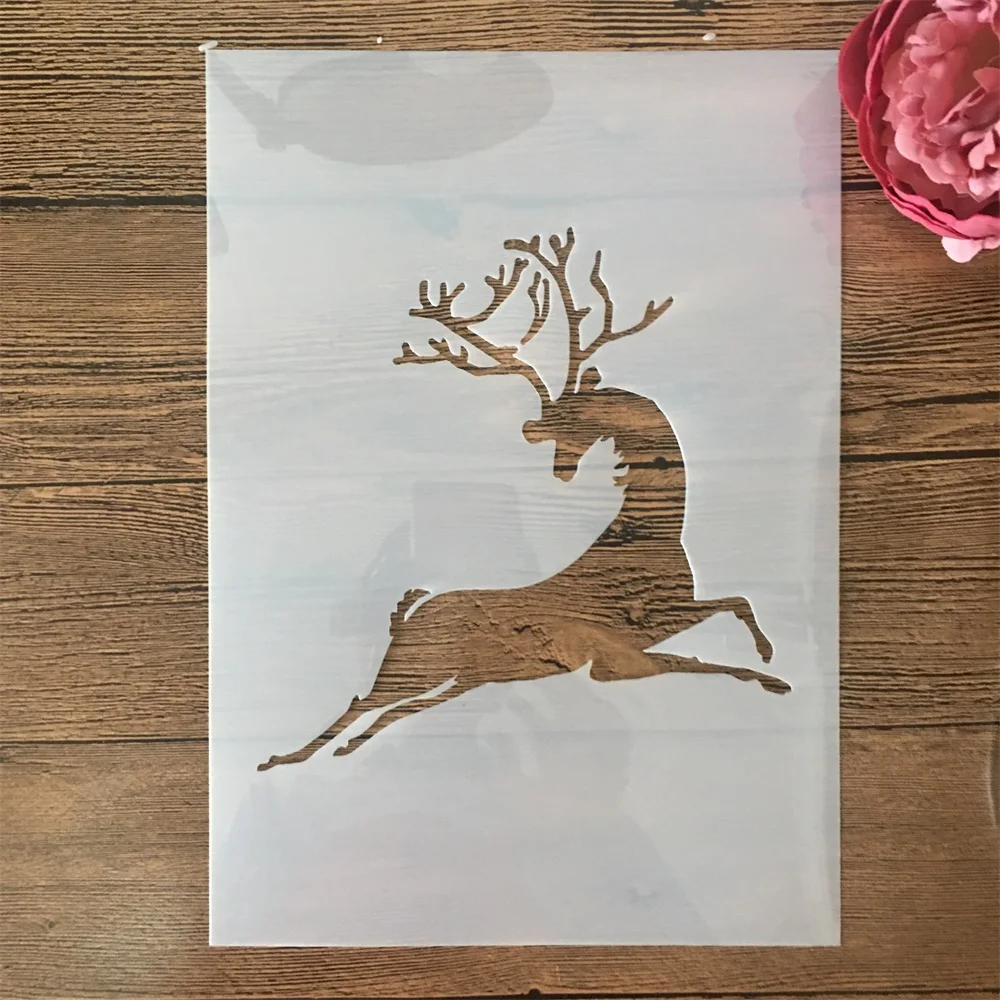 A4 29cm Christmas Jumping Reindeer DIY Layering Stencils Wall Painting Scrapbook Coloring Embossing Album Decorative Template
A4 29cm Christmas Jumping Reindeer DIY Layering Stencils Wall Painting Scrapbook Coloring Embossing Album Decorative Template
