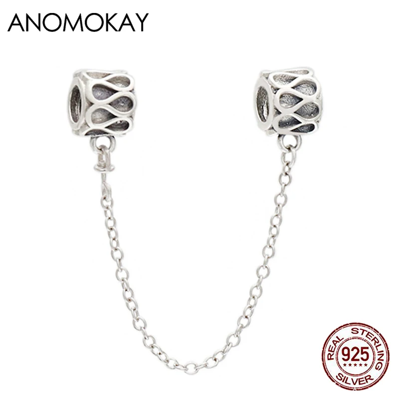 Anomokay Real 925 Sterling Silver Letter 8 Clasp Safety Chain for DIY Bracelet Bangle Jewelry Accessories Geometric Thread Link
Anomokay Real 925 Sterling Silver Letter 8 Clasp Safety Chain for DIY Bracelet Bangle Jewelry Accessories Geometric Thread Link