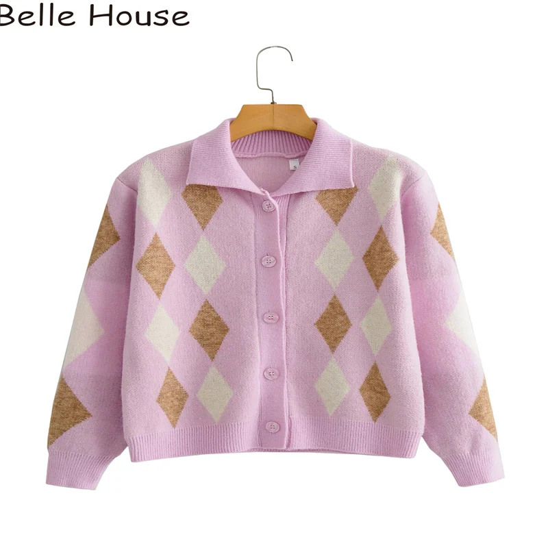 2021 Autumn Fashion Woman British Style Lapel Long Sleeve Single Breasted Cardigan Diamond Pattern Leisure Sweater Coat BHN1056
2021 Autumn Fashion Woman British Style Lapel Long Sleeve Single Breasted Cardigan Diamond Pattern Leisure Sweater Coat BHN1056