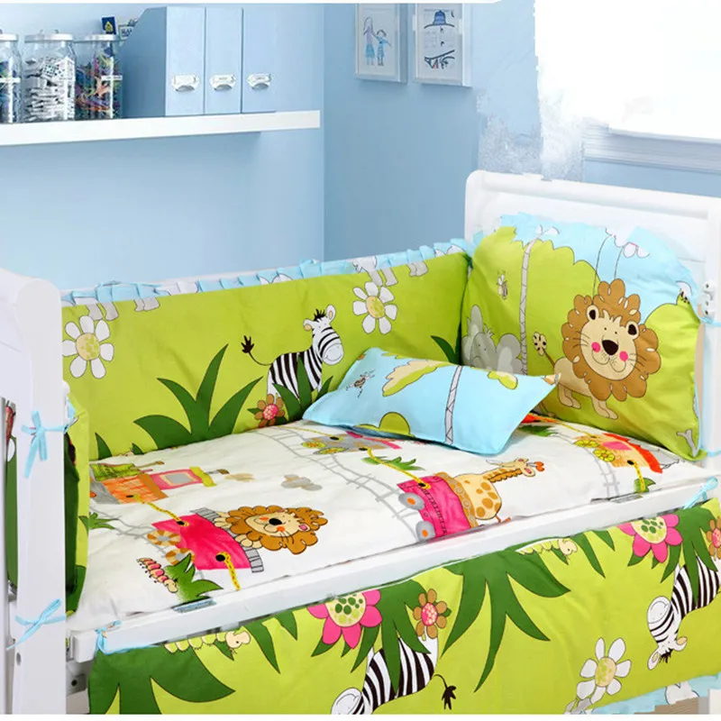 6PCS Lion Baby Crib Cot Bedding Sets Comforter Sheet Toddler Baby Bed Linens protetor de berço (4bumper+sheet+pillow cover)
6PCS Lion Baby Crib Cot Bedding Sets Comforter Sheet Toddler Baby Bed Linens protetor de berço (4bumper+sheet+pillow cover)