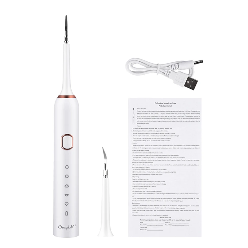 CkeyiN Electric Ultrasonic Dental Scaler Sonic Tooth Calculus Remover Teeth Cleaner Stains Tartar Removal Tool Teeth Whitening
CkeyiN Electric Ultrasonic Dental Scaler Sonic Tooth Calculus Remover Teeth Cleaner Stains Tartar Removal Tool Teeth Whitening