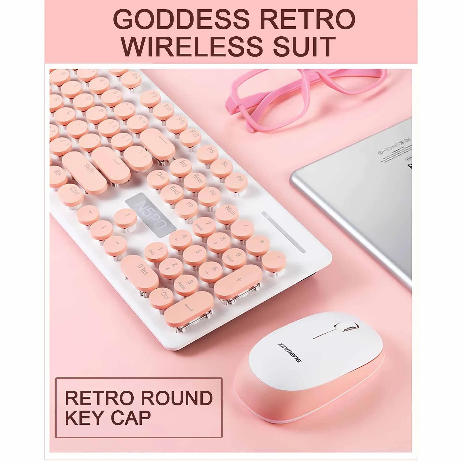 N520 Retro Style Wireless Keyboard and Mouse 2.4G Wireless Keyboard and Mouse Set Office E-Sports Gaming Accessories Hot Sale
N520 Retro Style Wireless Keyboard and Mouse 2.4G Wireless Keyboard and Mouse Set Office E-Sports Gaming Accessories Hot Sale