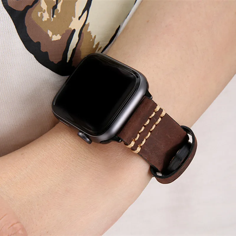 Vintage Leather Watch Strap For Apple Watch Band 44mm 40mm iWatch SE Series 6 5 4 Watchbands For Applewatch 3 2 1 42mm 38mm
Vintage Leather Watch Strap For Apple Watch Band 44mm 40mm iWatch SE Series 6 5 4 Watchbands For Applewatch 3 2 1 42mm 38mm