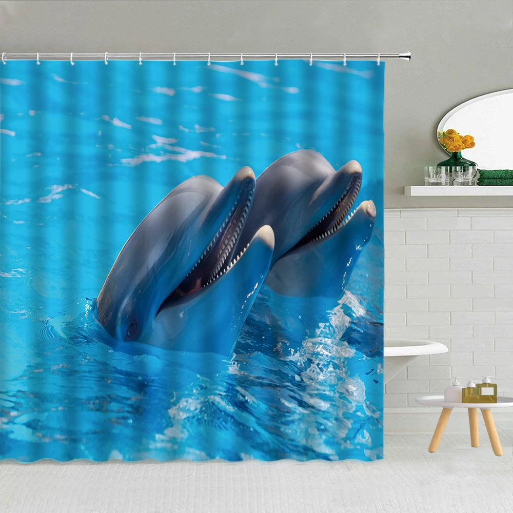 Ocean Animal Shower Curtain Dolphin Tropical Fish Sea Scenery Polyester Fabric Bathroom Supplies Cloth Curtains With Hooks Decor
Ocean Animal Shower Curtain Dolphin Tropical Fish Sea Scenery Polyester Fabric Bathroom Supplies Cloth Curtains With Hooks Decor