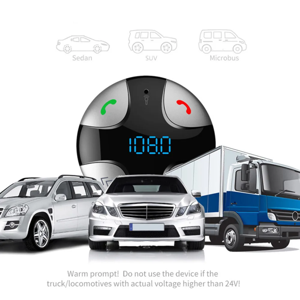 Car Kit Handsfree FM Transmitter A2DP Wireless Car MP3 Player Support Play Dual USB Car Charger (Black)
Car Kit Handsfree FM Transmitter A2DP Wireless Car MP3 Player Support Play Dual USB Car Charger (Black)
