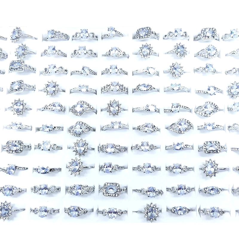 MixMax 20pcs/Lot Silver Plated Womens Rhinestone Pure Zircon Shining Jewelry Rings Beautiful Party Gifts Wedding Bands Mix Style
MixMax 20pcs/Lot Silver Plated Womens Rhinestone Pure Zircon Shining Jewelry Rings Beautiful Party Gifts Wedding Bands Mix Style