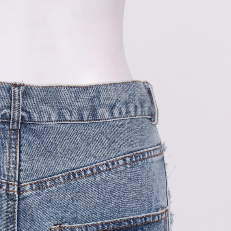 Fashionable Temperament Side Ripped Jeans for Women 2021 Summer High Waist Slimming Pants Distressed Straight-Leg Trousers
Fashionable Temperament Side Ripped Jeans for Women 2021 Summer High Waist Slimming Pants Distressed Straight-Leg Trousers